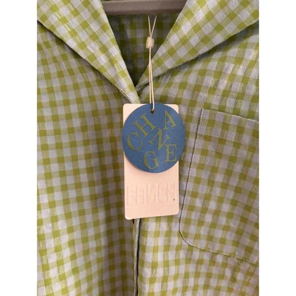 FRNCH Paris Top Bundle Womens Large Pink Green Cotton Boxy Cropped Oversized NWT - Picture 6 of 7